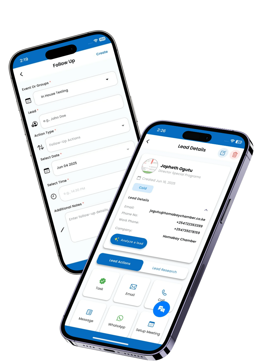 Capture leads instantly by scanning business cards with your mobile device’s camera, automatically saving contact details in the MLeads database. Capture leads instantly by scanning business cards with your mobile device’s camera, automatically saving contact details in the MLeads database.